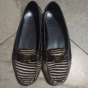 Tory Burch zebra loafers